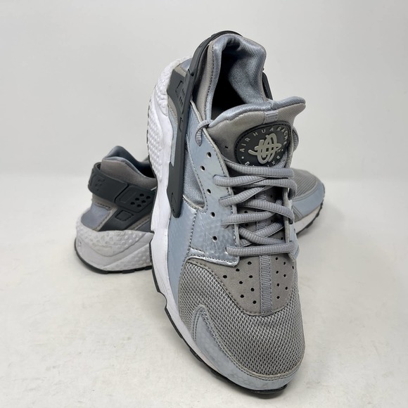 Nike Air Huarache Run Trainers Grey/Silver/White Womens 8 S1131-700 - Picture 6 of 11